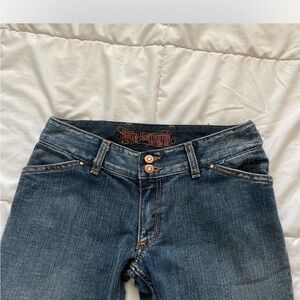 Y2K Low Rise Tattoo Jeans
